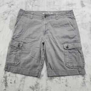 Route 66 Shorts Mens 36 Gray Cargo Utility Stretch Cotton Outdoors Fishing Y2K